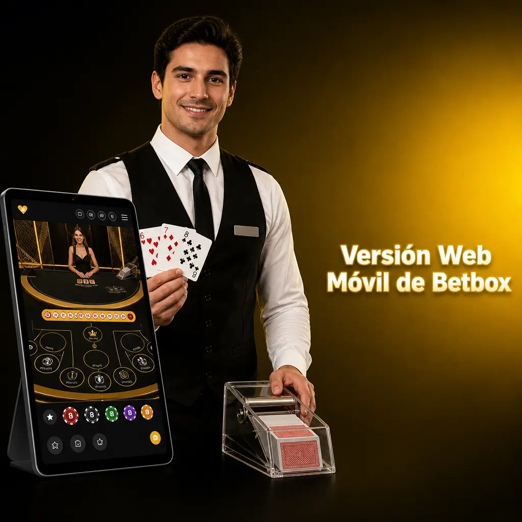 Versión web móvil de Betbox en smartphone